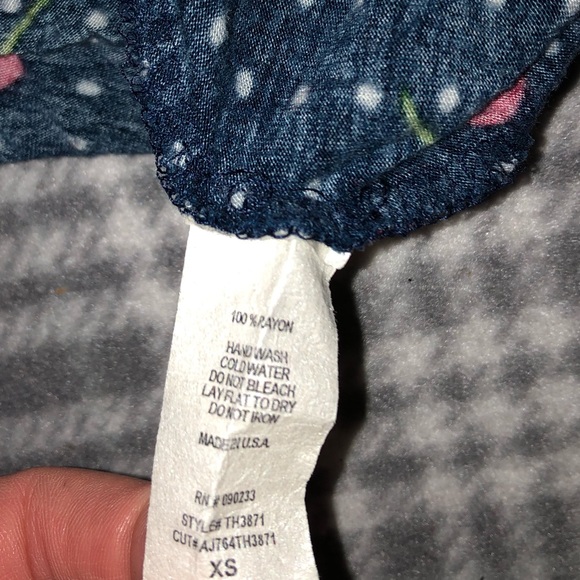 🍒 Kirra Navy Cherry Print Peplum Top - Picture 4 of 10